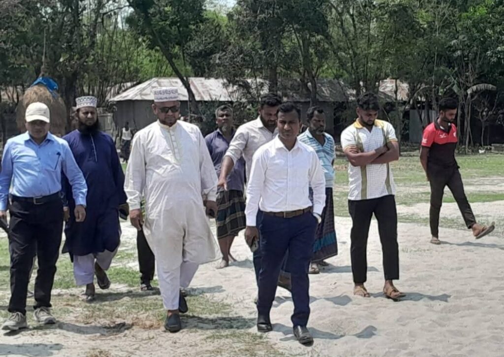 দেবীগঞ্জে উপজেলা প্রশাসনের হস্তক্ষেপে খেলার মাঠ দখলমুক্ত