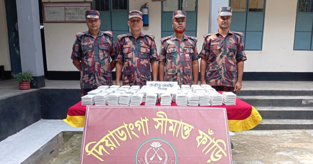 সীমান্তে বিজিবির অভিযানে অর্ধকোটি টাকার ভারতীয় মালামাল জব্দ, আটক-২